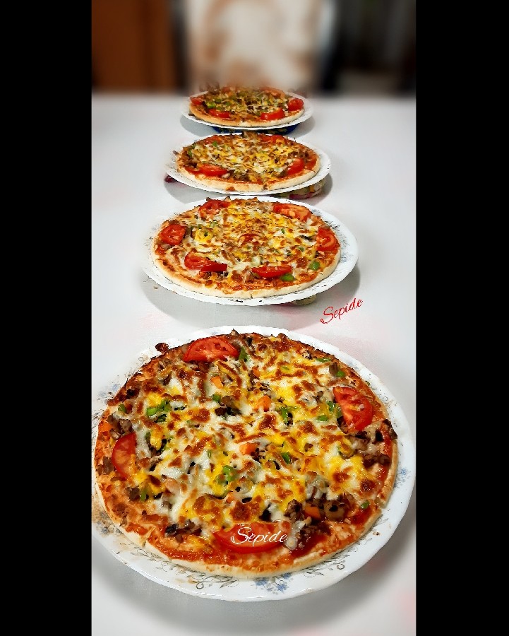 عکس پیتزا قارچ 