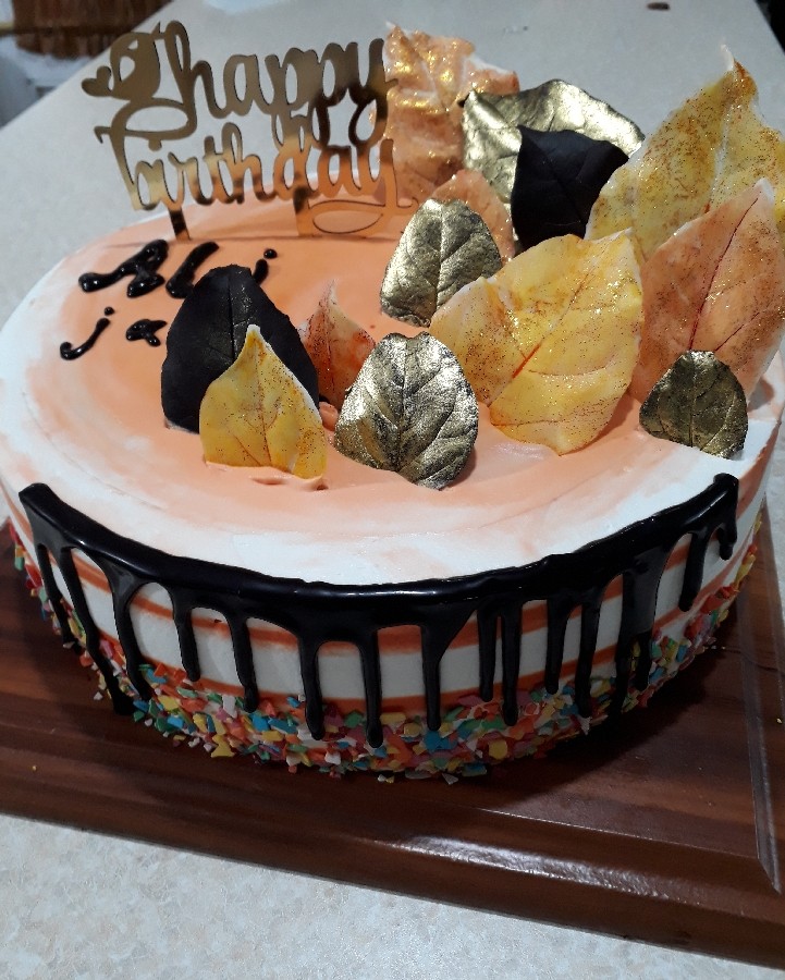 عکس کیک تولد دست پخت خودم برای همسری