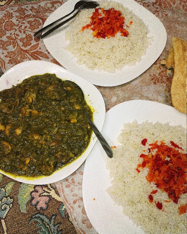 قورمه سبزی با لوبیا سفید