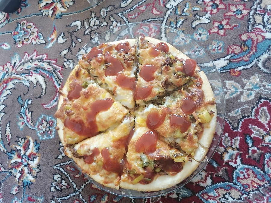 عکس پیتزا گوشت