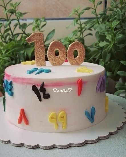 عکس کیک عدد100