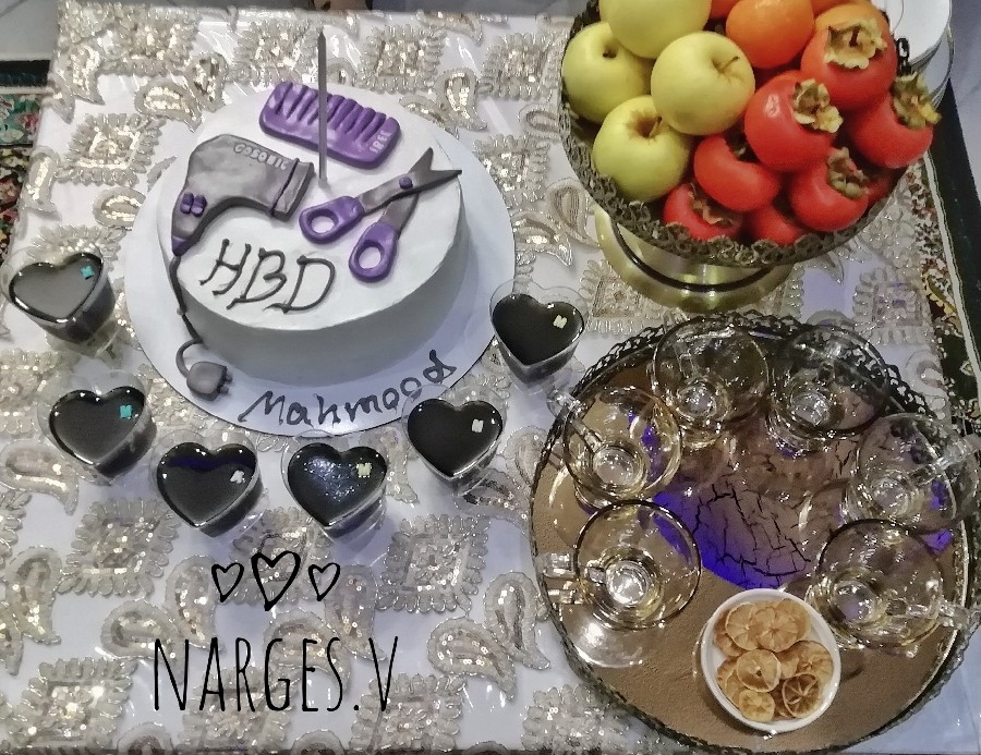عکس کیک تولد با تزئینات فوندانت