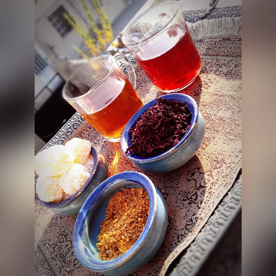 چای لبو و پرتقال