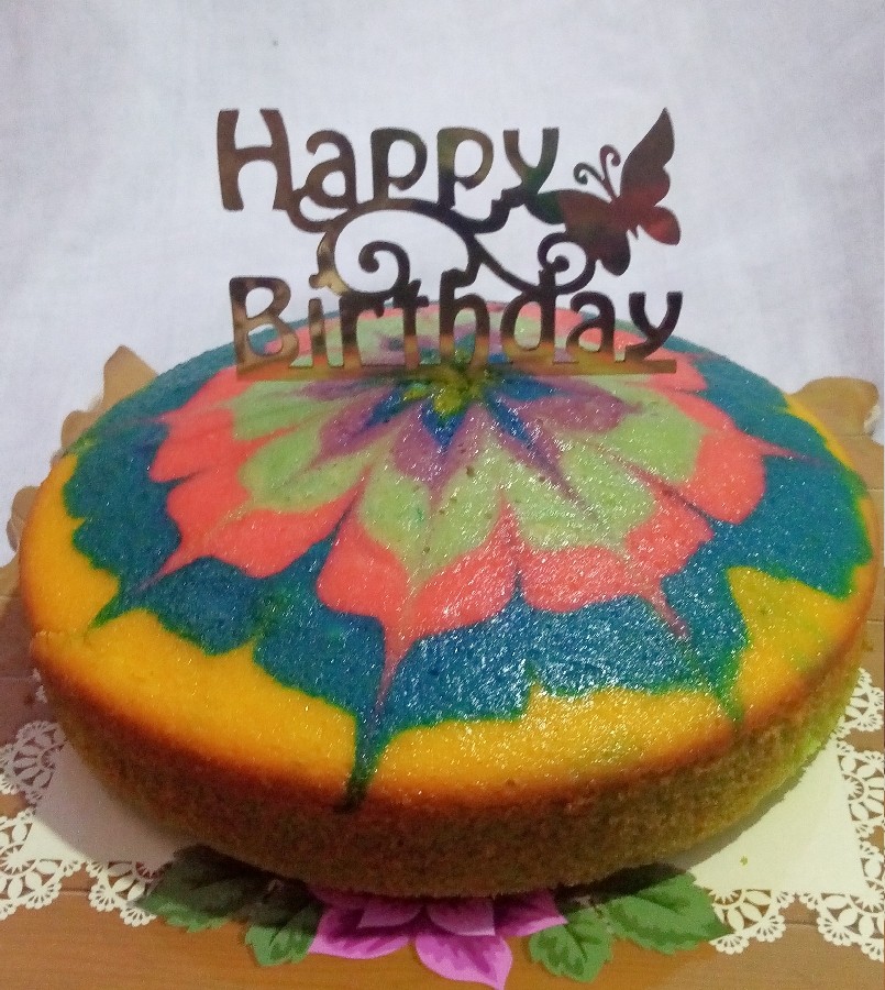 عکس زبرا کیک رنگی