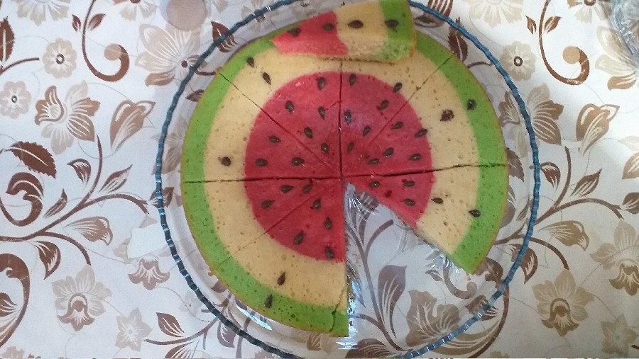 عکس کیک هندوانه بدون فر