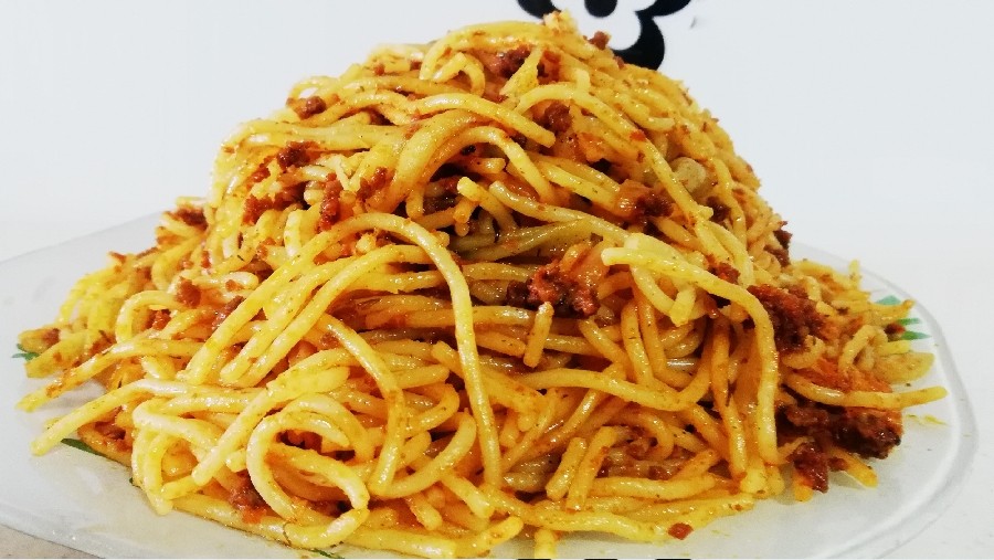 عکس اسپاگتی ویژه باعطرآویشن