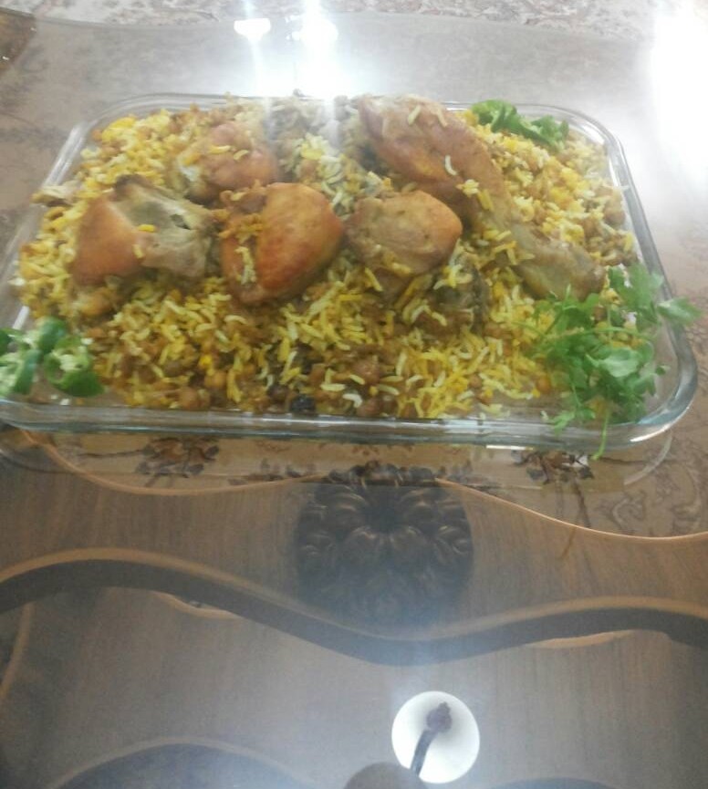 عکس غذای عربی مجبوس با مرغ ?