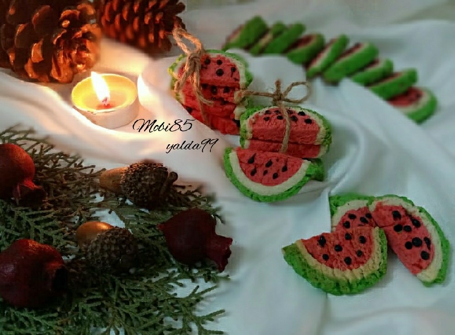 عکس شیرینی هندوانه‌ای