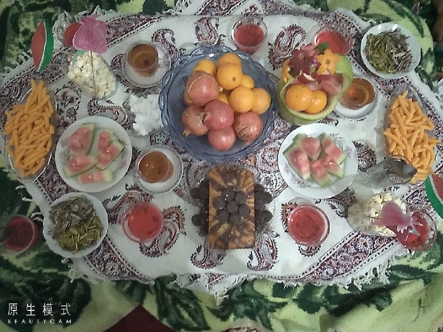 عکس سفره یلدایی ما روستایی ها