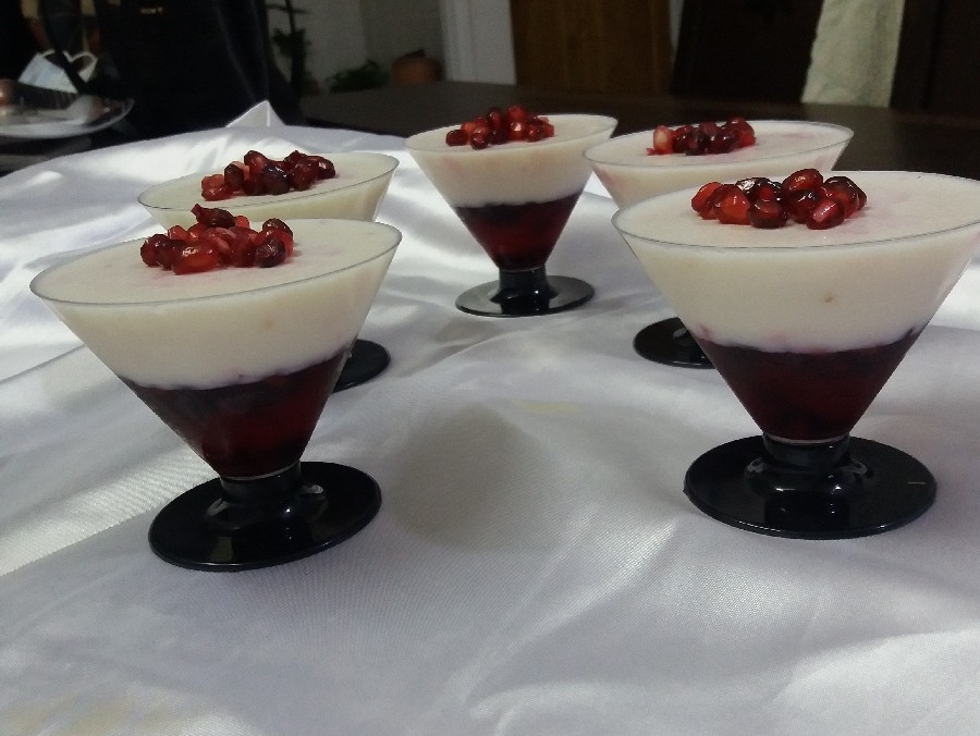 عکس دسر پاناکوتا انار