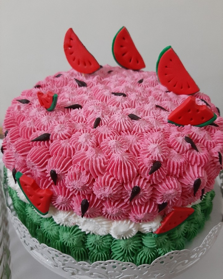 عکس کیک هندوانه ی من