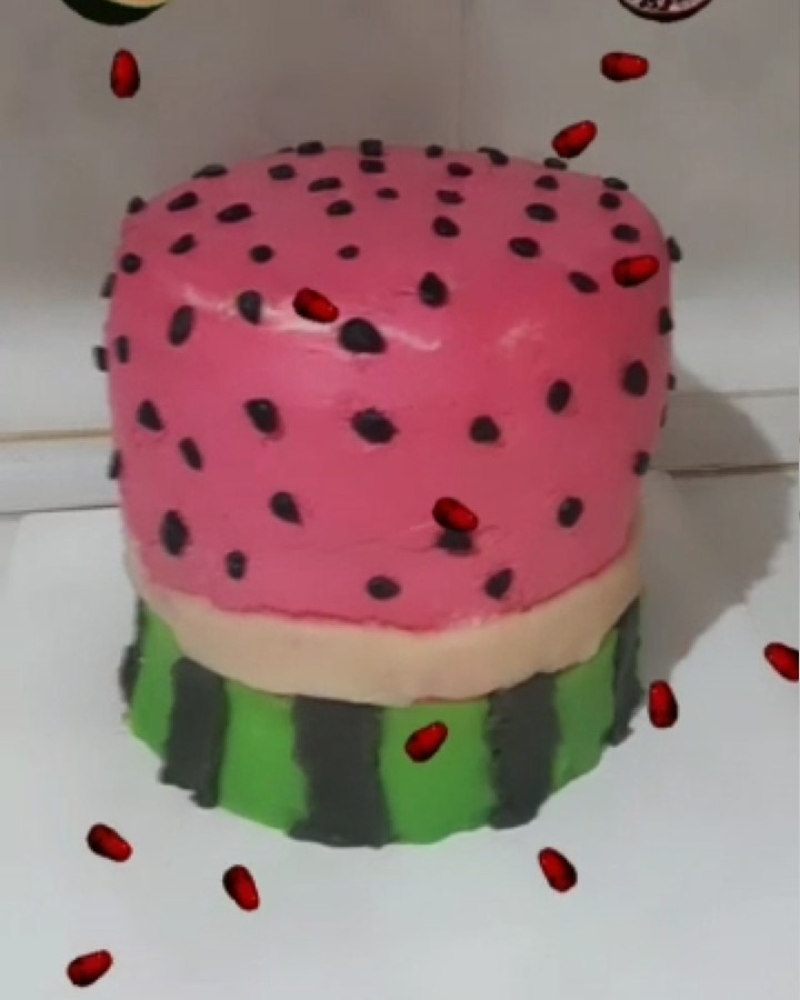 عکس کیک هندوانه من برای یلدا