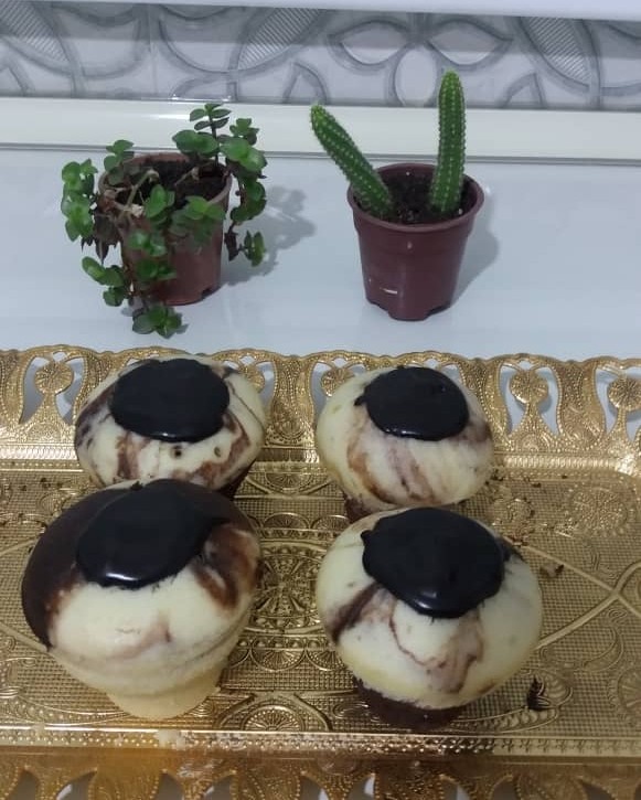 عکس کاپ کیک شکلاتی