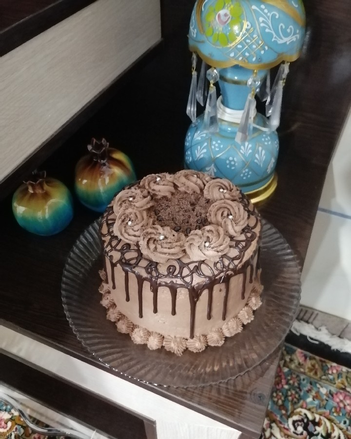 عکس کیک خامه شکلاتی