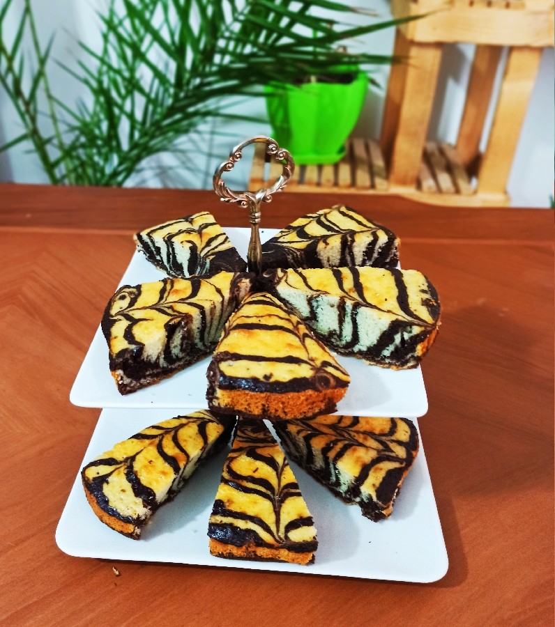 عکس کیک زبرا و شکلات المانی
