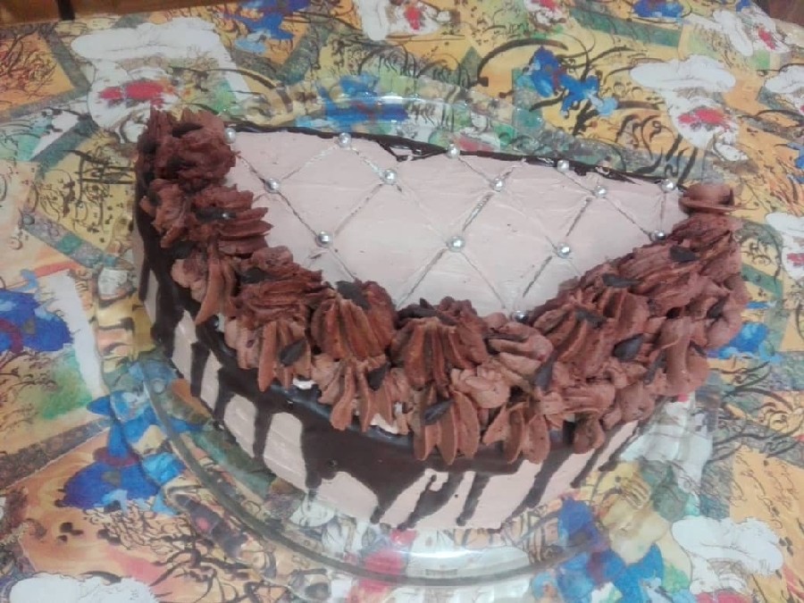 عکس کیک شکلاتی ودسر