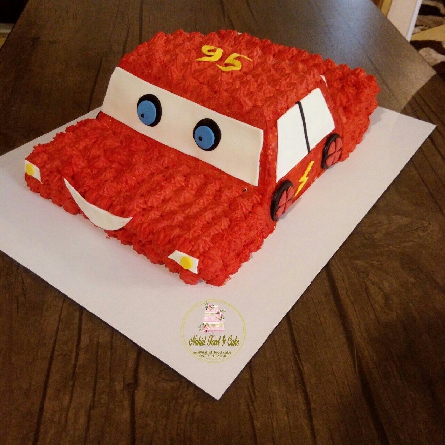 عکس کیک ماشین قرمز 