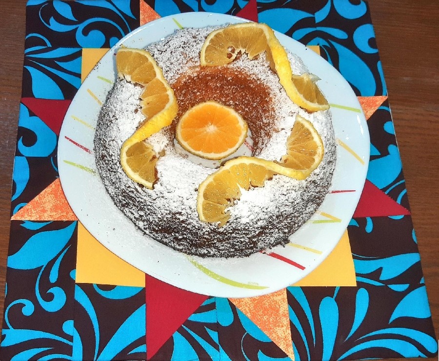 کیک شیفون پرتقال و نارگیل