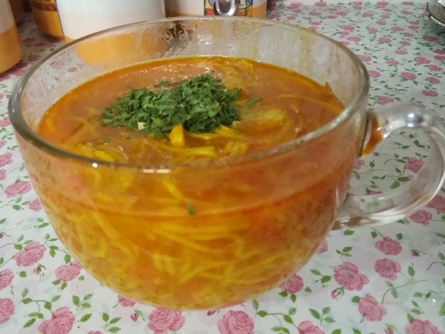 عکس سوپ سبزیجات با ورمیشل