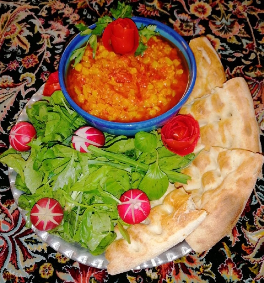 عکس خوراک کدوسبزوگوجه❤
