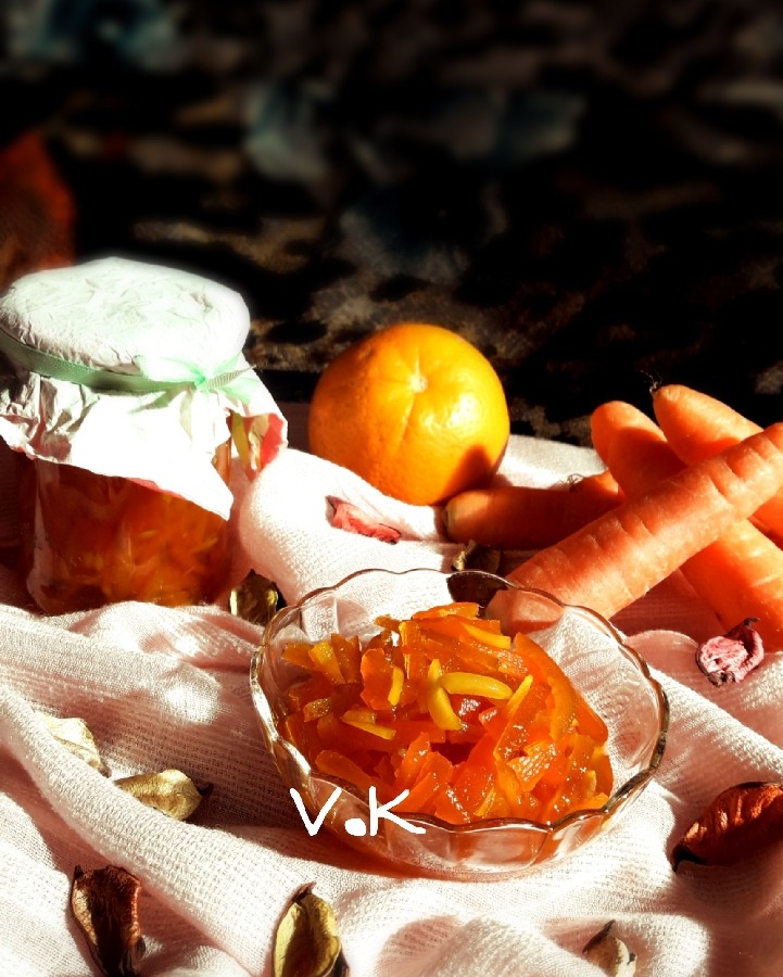 عکس مربای هویج و پوست پرتقال