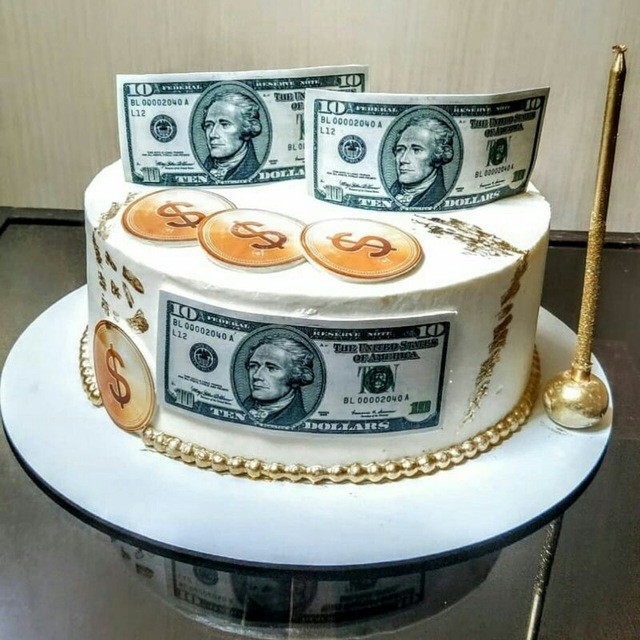 عکس کیک دلار