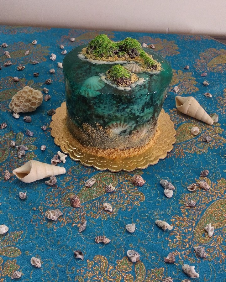 عکس کیک جزیره