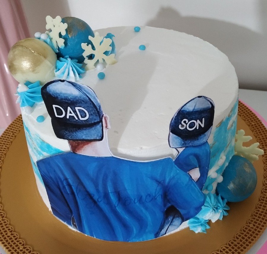 عکس کیک تولد پدر و پسری سفارش مشتری ?