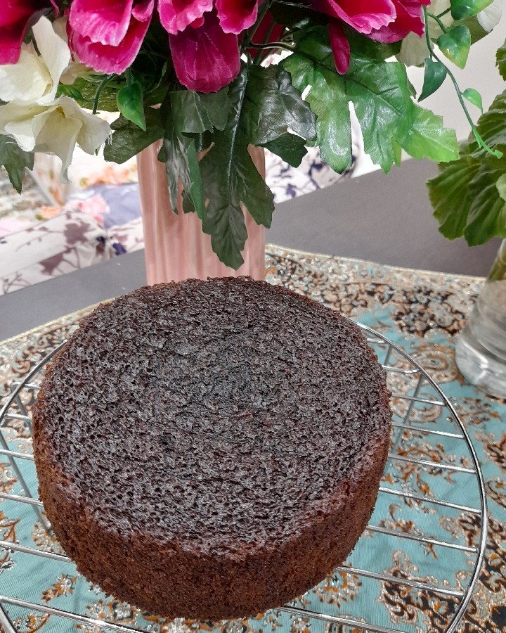 عکس کیک با روکش شکلاتی 