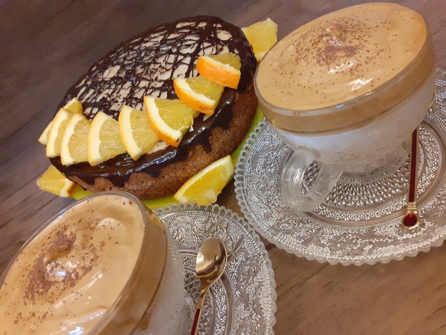 عکس #مینی کیک پرتقالی و قهوه دالگانو#