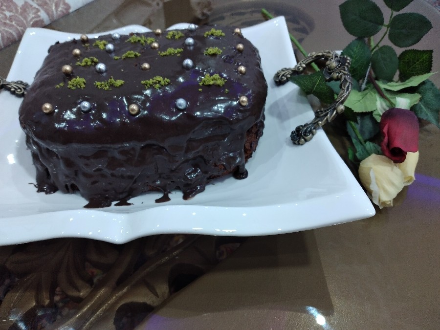 عکس کیک شکلاتی خودم پز ???