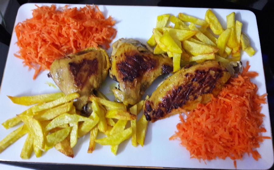 مرغ بریان شده تابه ای