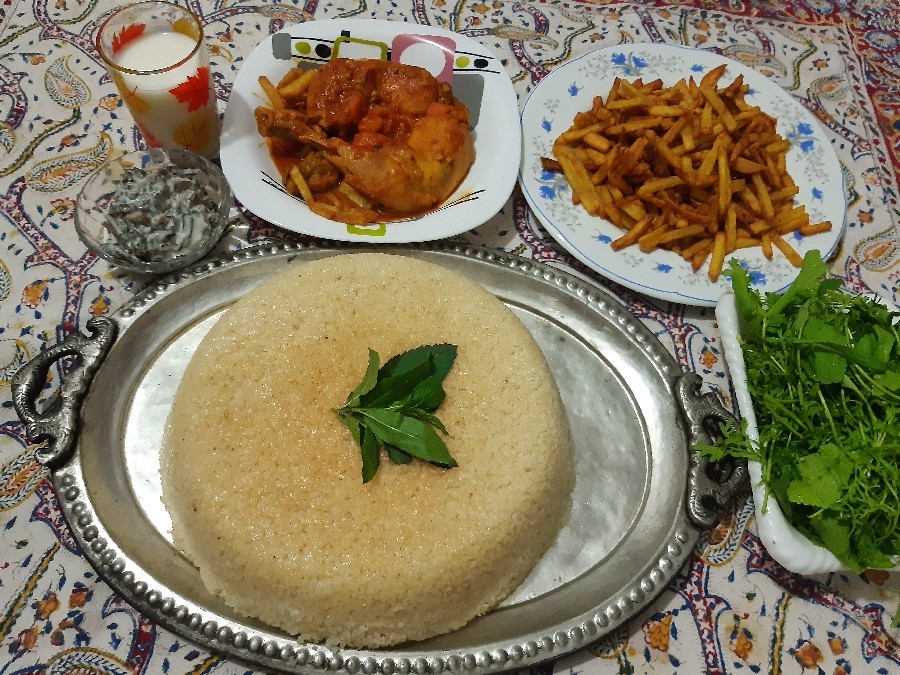 عکس چلومرغ زعفرانی