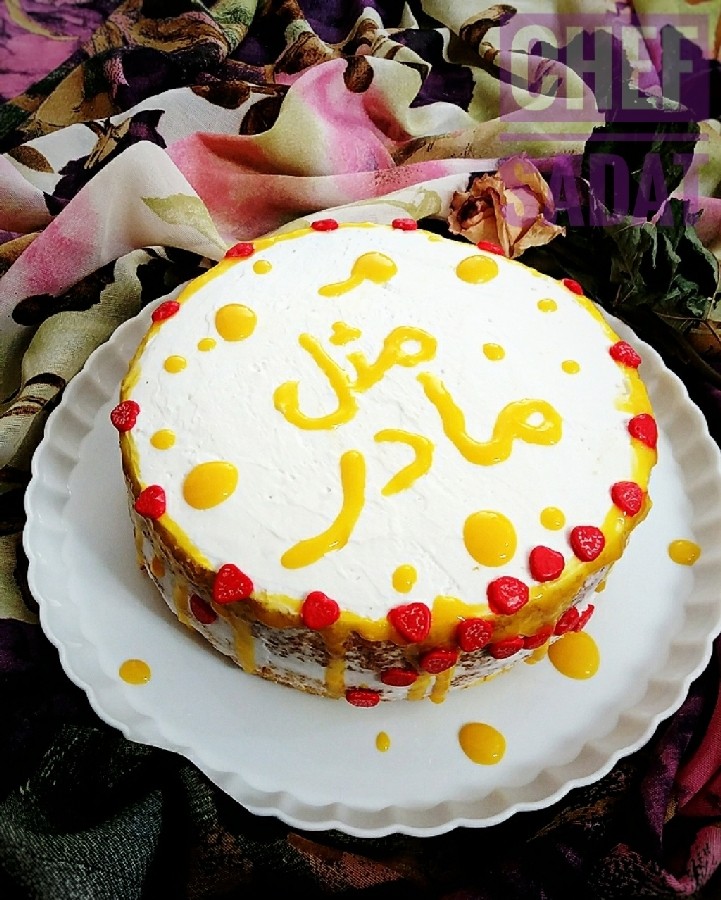 عکس کیک هل و زعفران