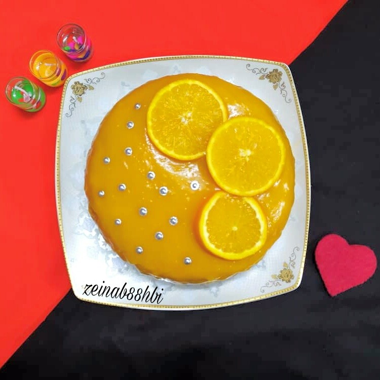 کیک پرتقالی با کرم پرتقال