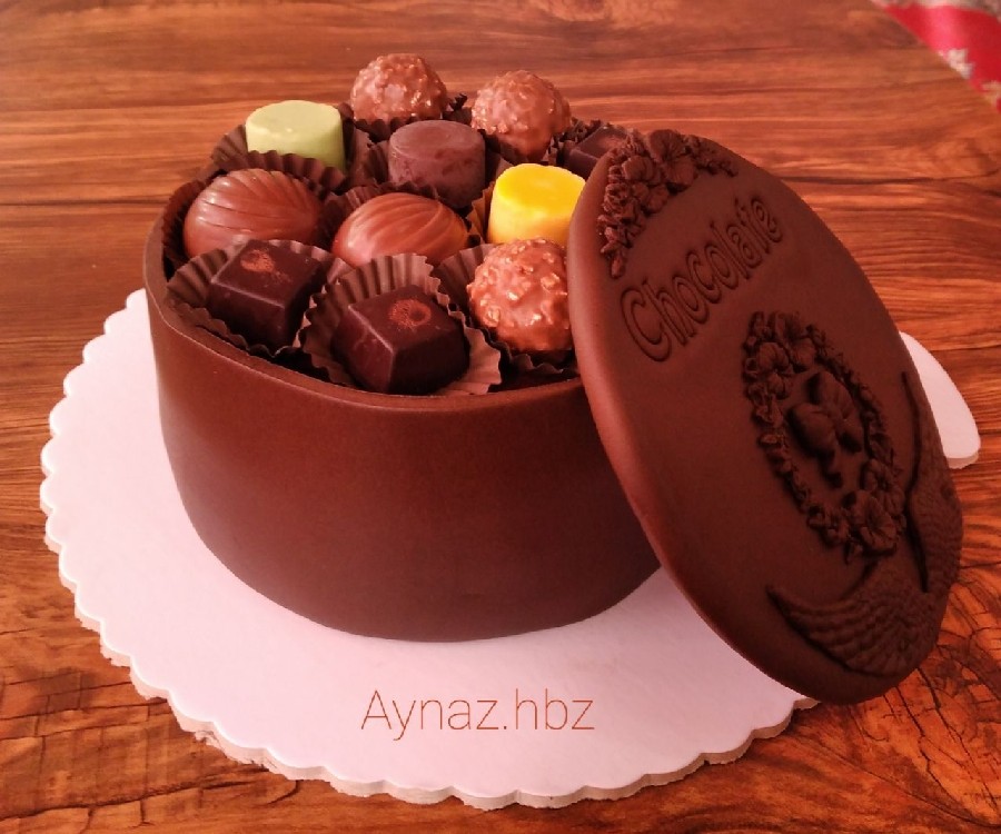عکس کیک باکس شکلات