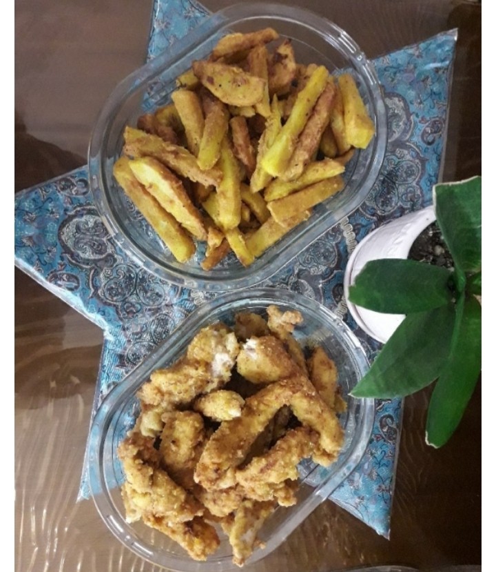 عکس مرغ و سیب زمینی سوخاری