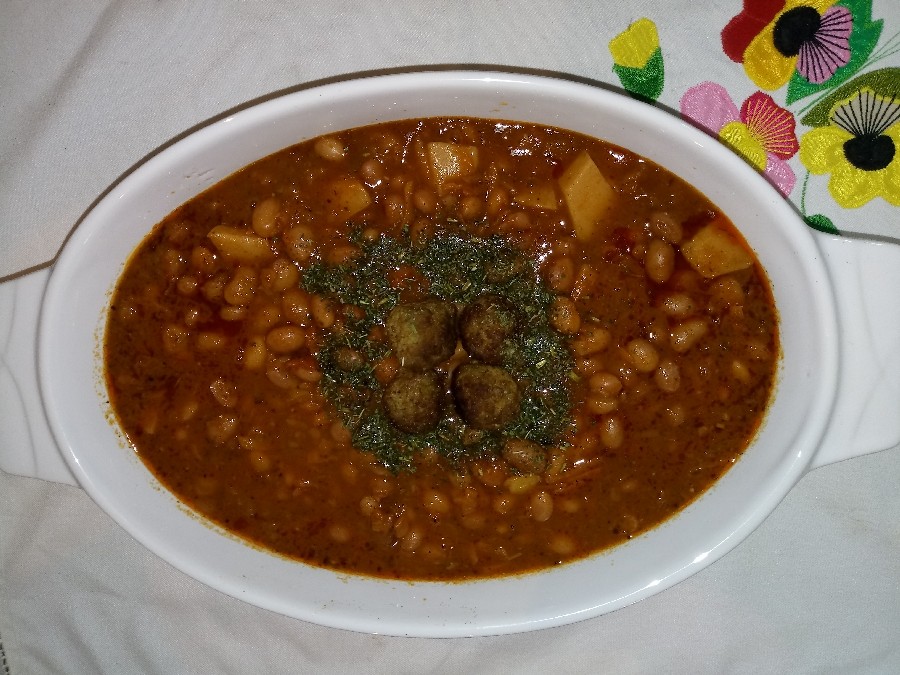 عکس خوراک لوبیا چیتی گیاهی