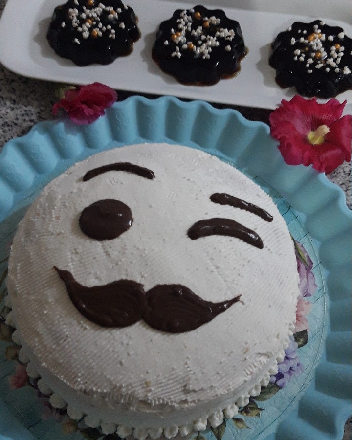 عکس کیک و ژله من واسه تولد شوهرم?