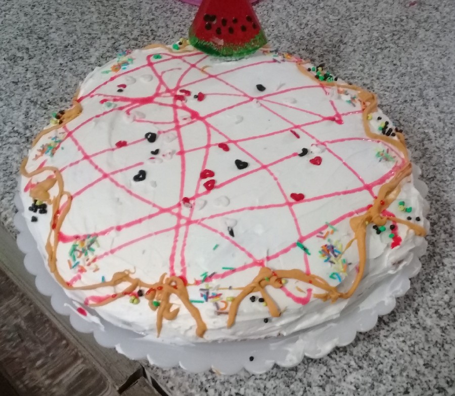 اینم کیک تولدم خودم پز