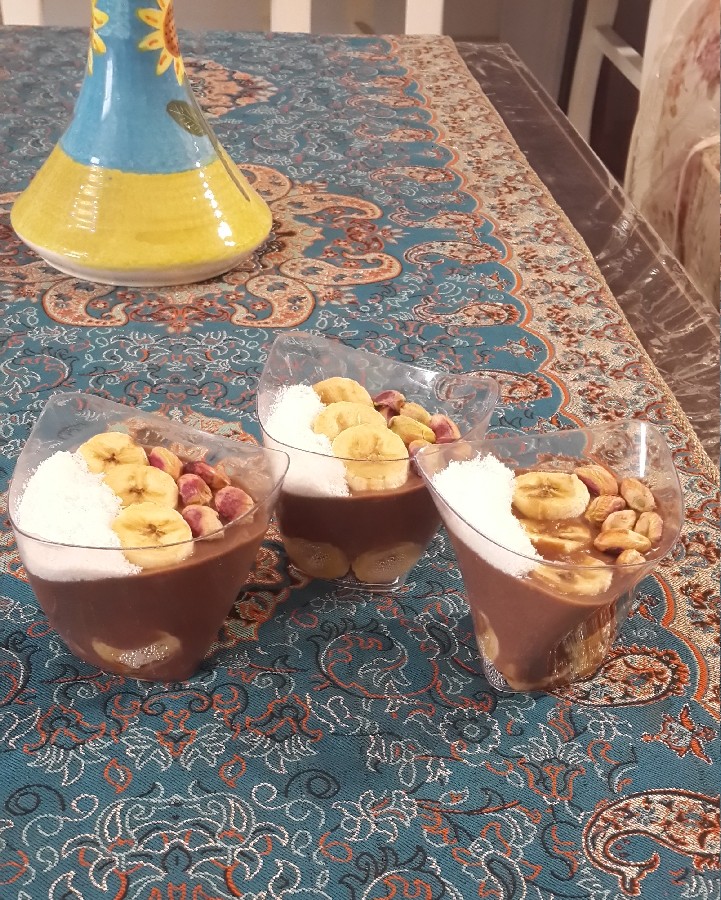 عکس دسر موزی شکلاتی