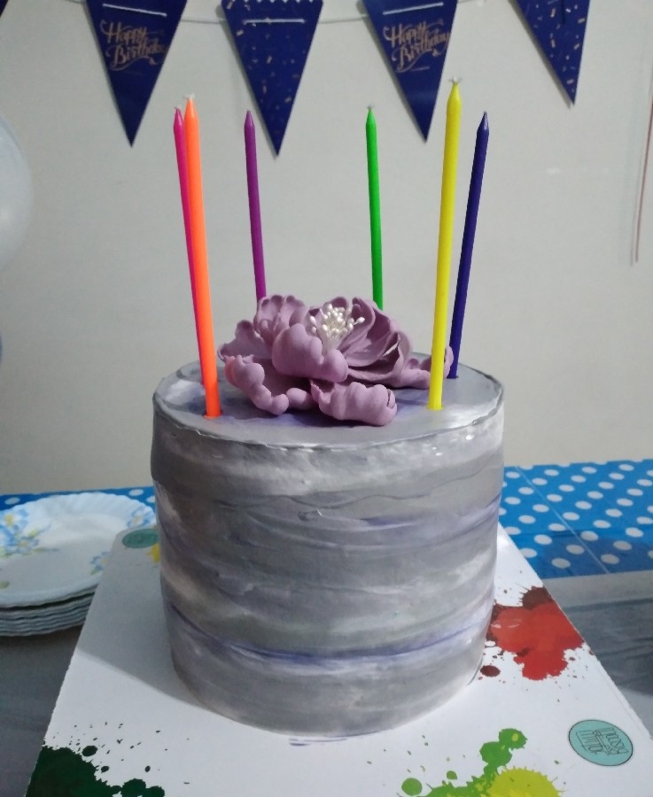کیک تولدوتدارکات من برای همسرم❤