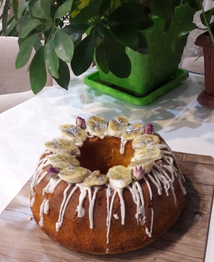 عکس کیک گلاب و زعفران
