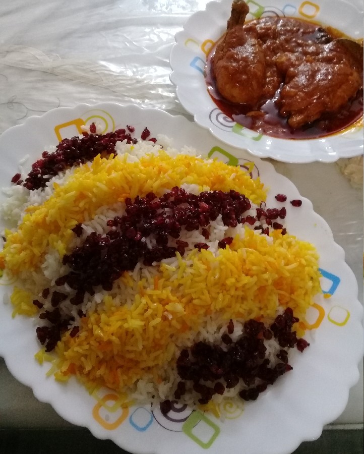 عکس زرشک پلوبامرغ جاتون سبزدوستای گلم
