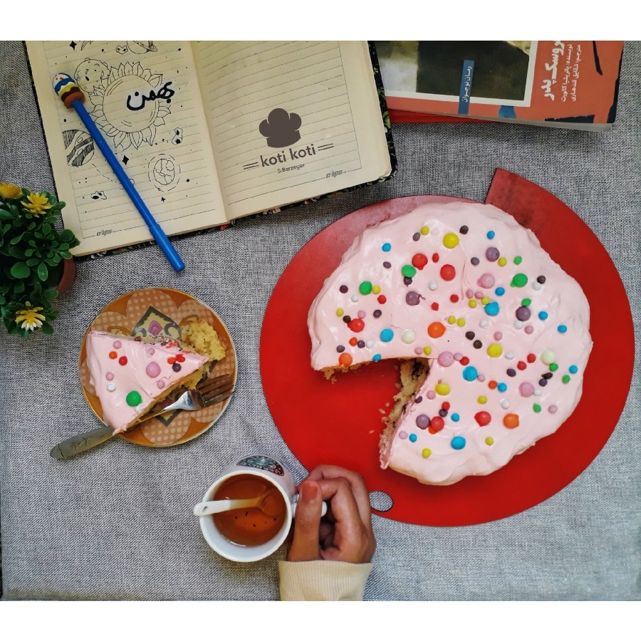 عکس کیک شیفون گردویی