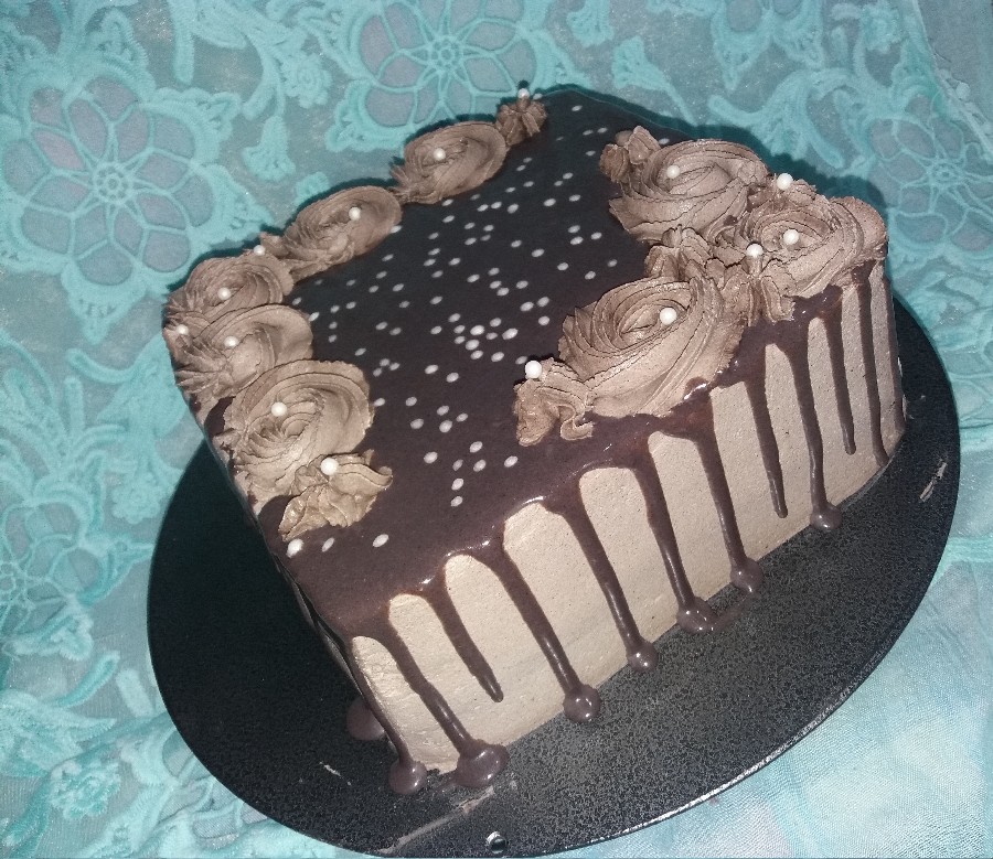 عکس کیک نسکافه ای شکلاتی