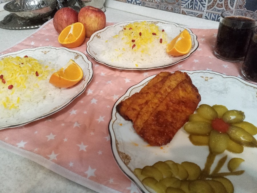 عکس برنج ایرانی باکباب مرغ 