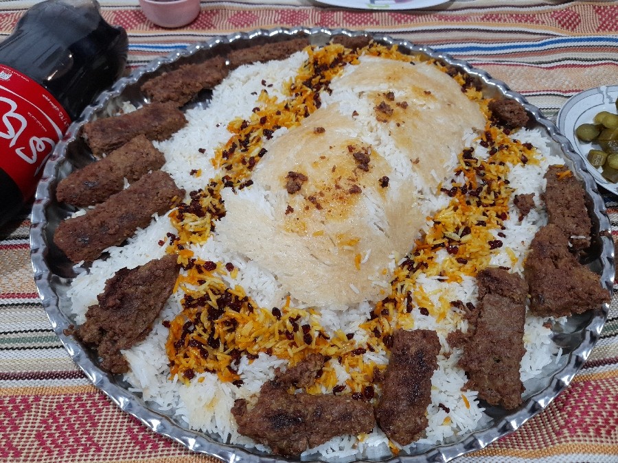 عکس سلام دوستای خوبم ? اینم ازکباب تابه ایی من جاتون سبز❤
