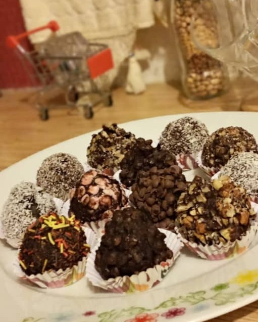 عکس توپک مغزدار شکلاتی