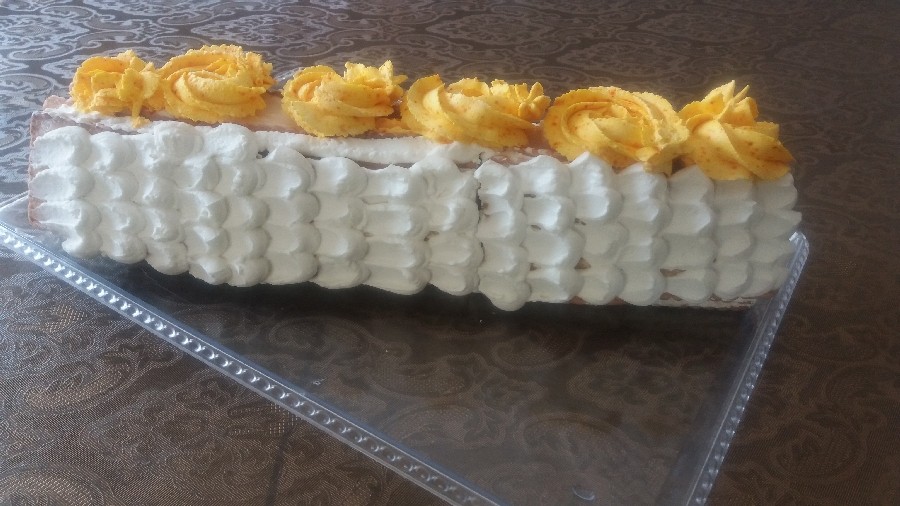 عکس کیک یخچالی هرمی با موز